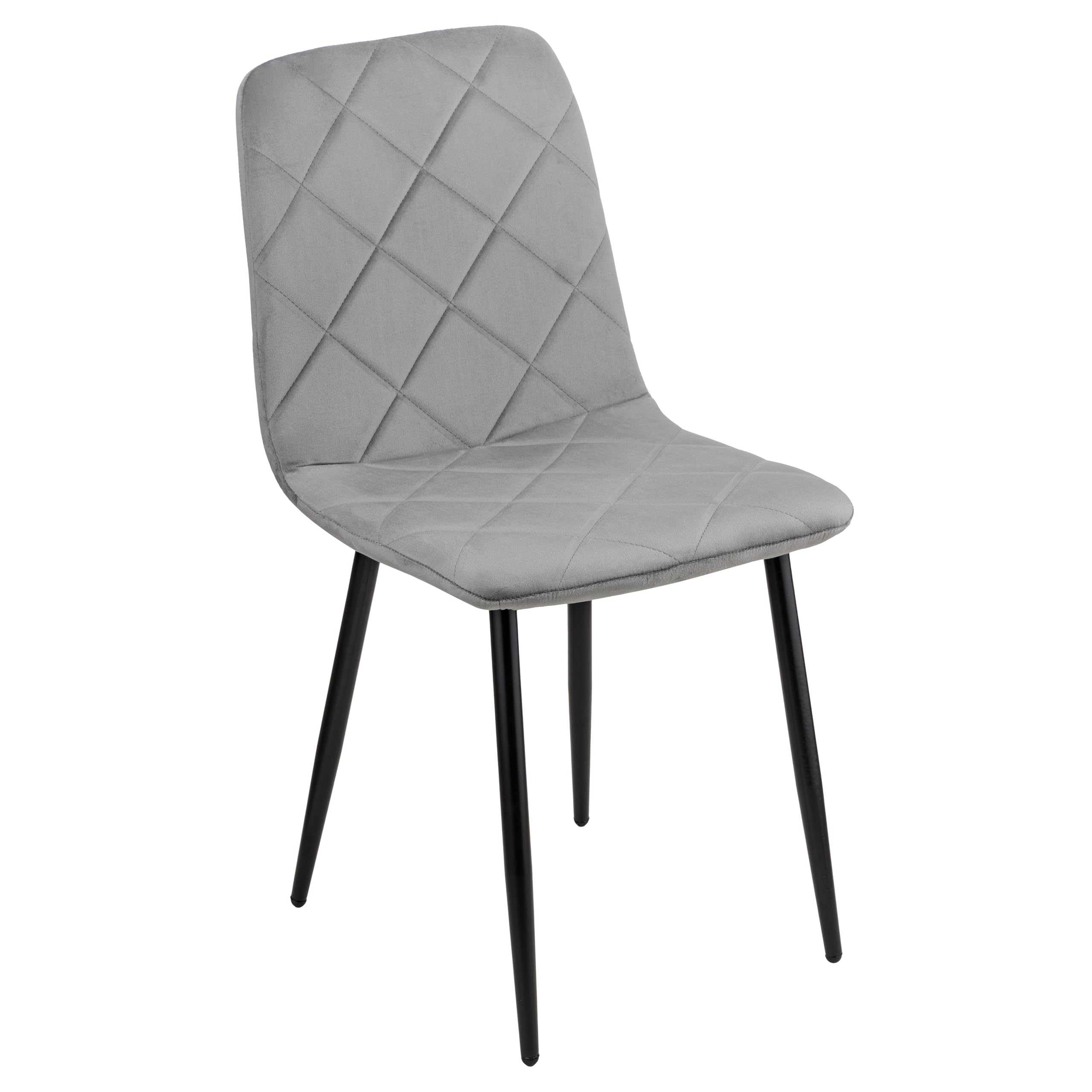 baroni-home-sedie-chaise-velours-gris-pieds-fer-52x44x85 image 1