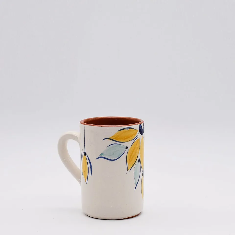 luisa-paix-o-mug-terre-cuite-12-cm-jaune-370-ml-fait-main image 1