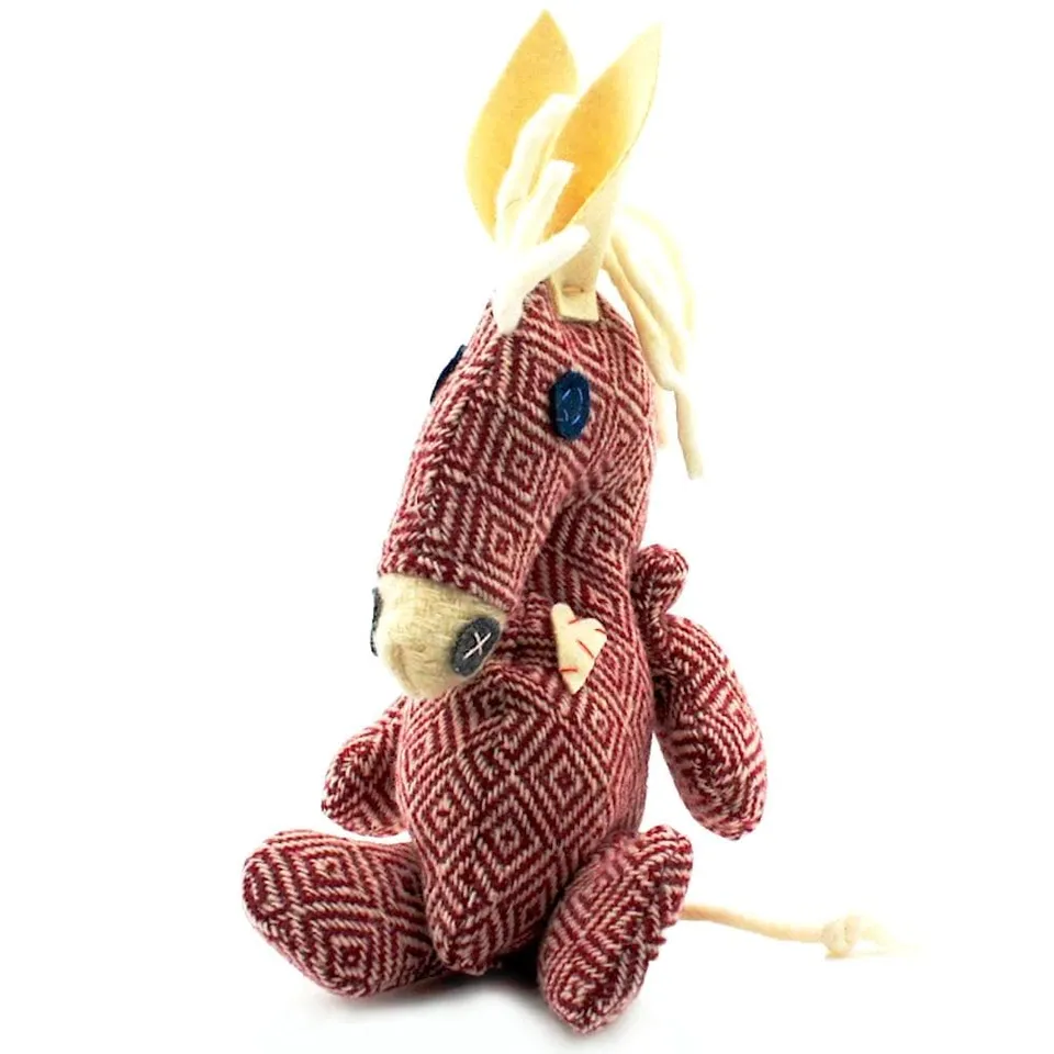 luisa-paix-o-burro-peluche-d-corative-ne-bordeaux-32-cm image 1