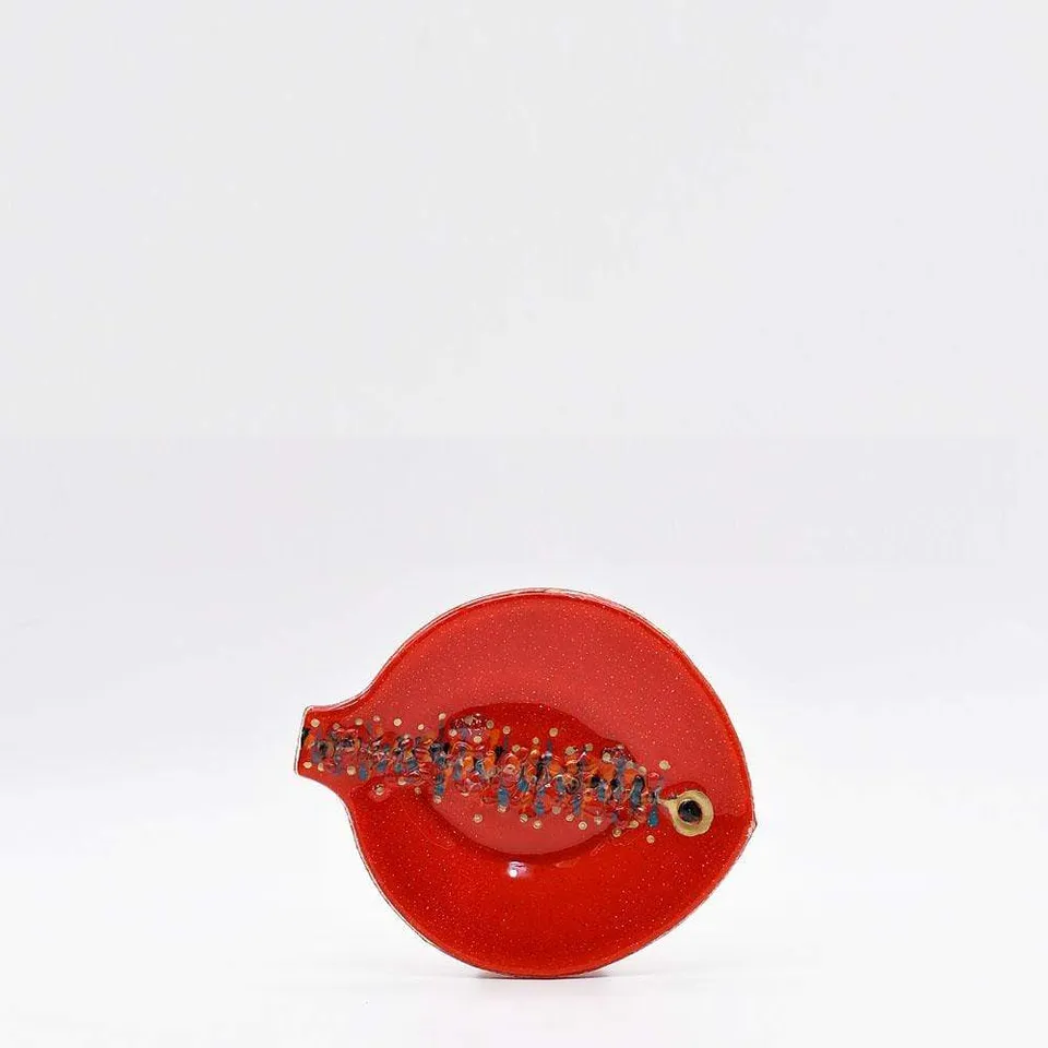 luisa-paix-o-marinha-grande-assiette-verre-14-cm-rouge image 1