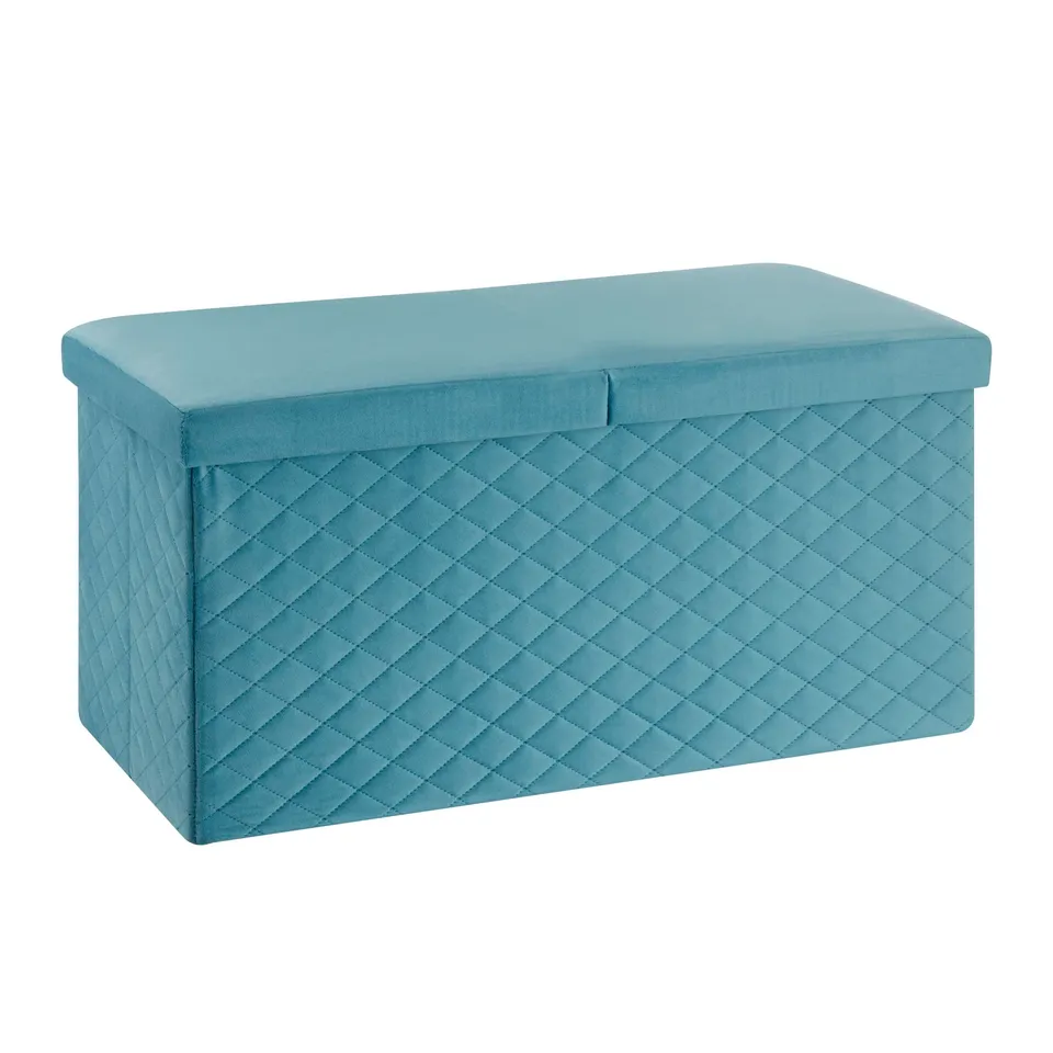 baroni-home-pouf-e-cassapanche-coffre-velours-bleu-p-trole-76cm-pliable image 1