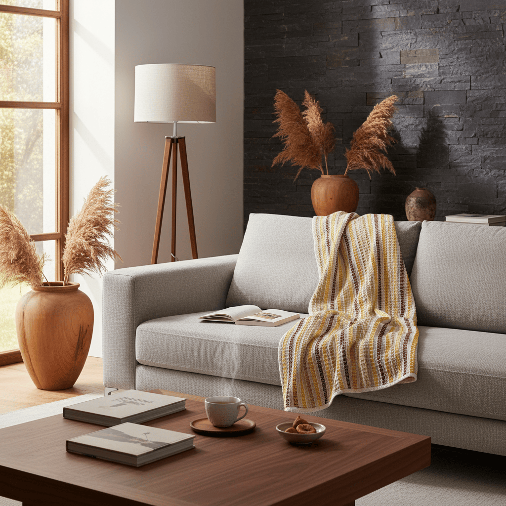 luisa-paix-o-plaid-couvre-lit-coton-jaune-240x200cm image 3