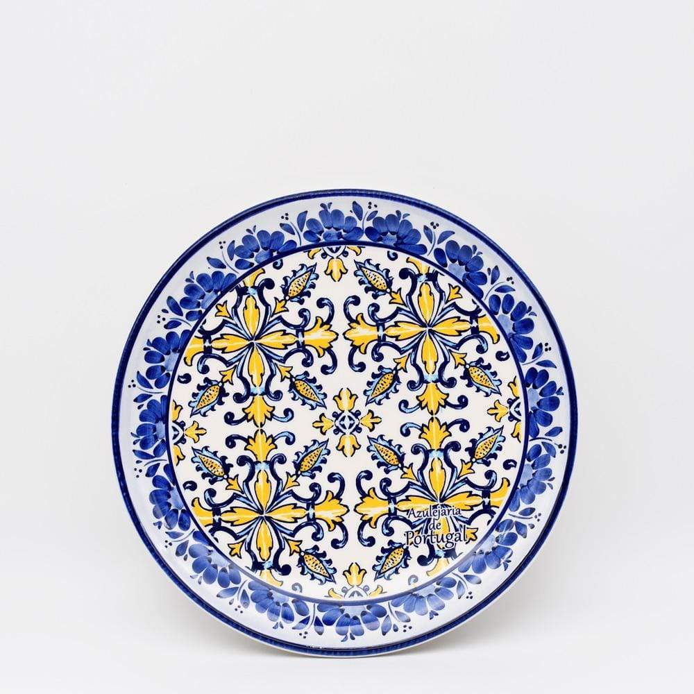 luisa-paix-o-tradicional-assiette-c-ramique-jaune-25-cm image 1