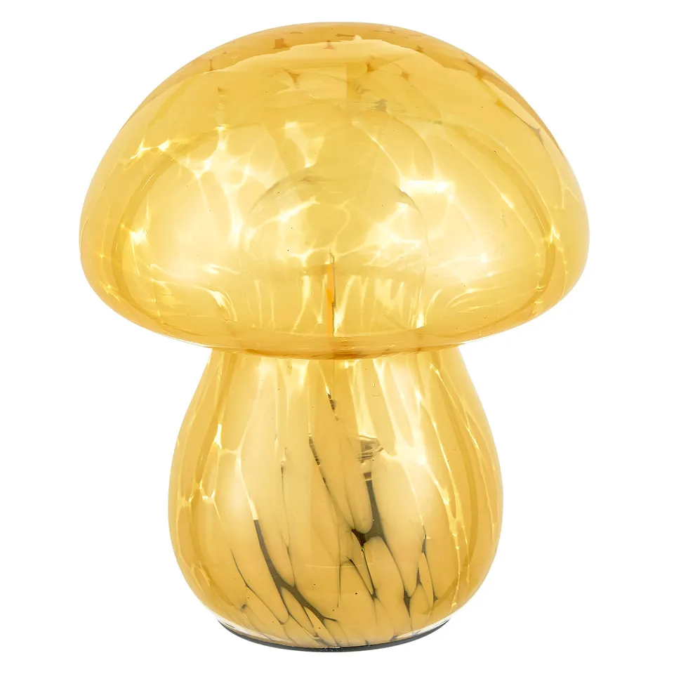baroni-home-illuminazione-lampe-champignon-jaune-13x13x16-pile image 1