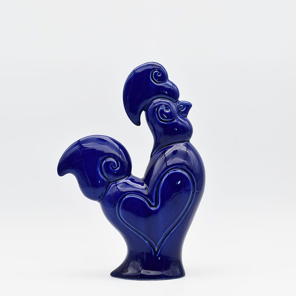 luisa-paix-o-coq-en-c-ramique-bleu-30cm-fait-main image 1