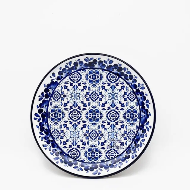 luisa-paix-o-tradicional-assiette-c-ramique-bleue-25-cm image 1