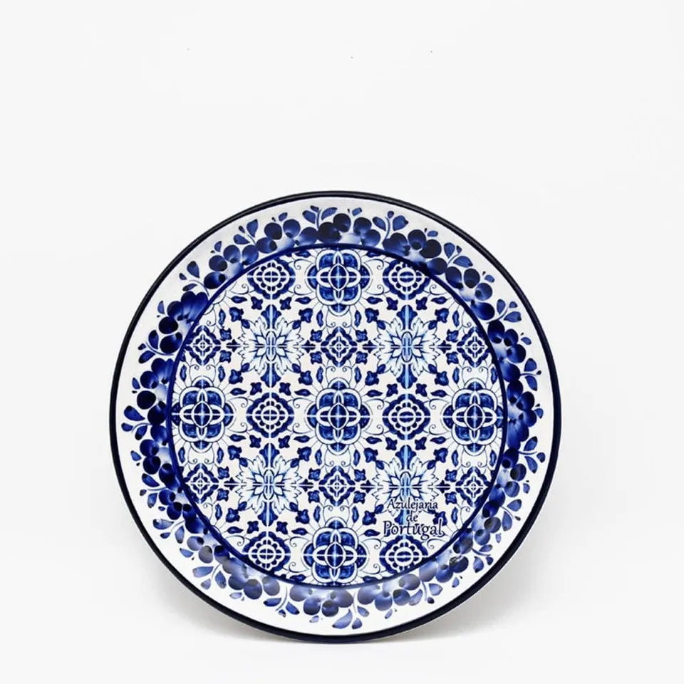 luisa-paix-o-tradicional-assiette-c-ramique-bleue-25-cm image 1