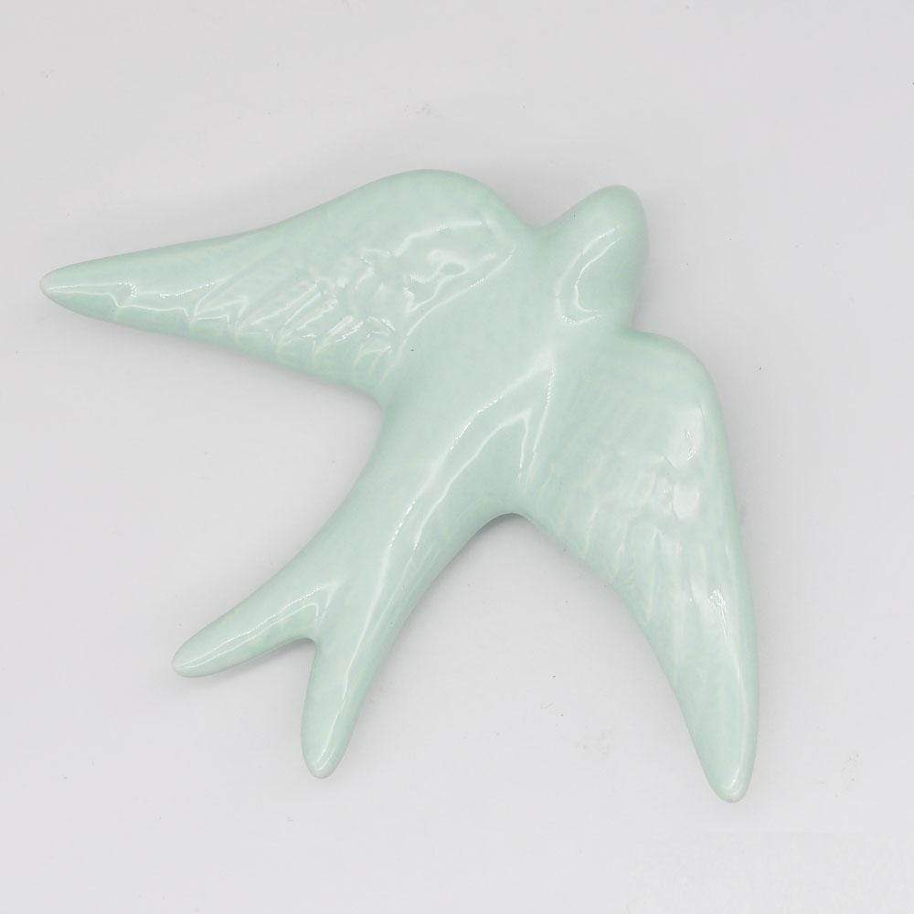 luisa-paix-o-hirondelle-vert-d-eau-d-co-murale-14cm-artisanale image 2