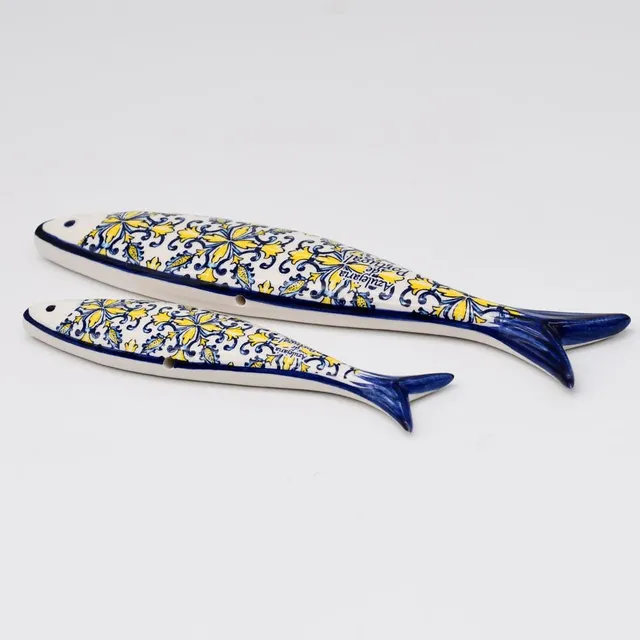 luisa-paix-o-tradicional-sardine-c-ramique-jaune-23-cm image 1
