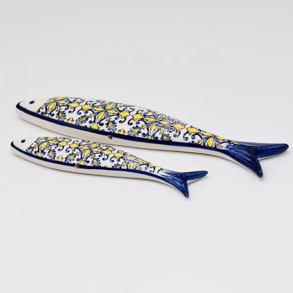 luisa-paix-o-tradicional-sardine-c-ramique-jaune-23-cm image 1