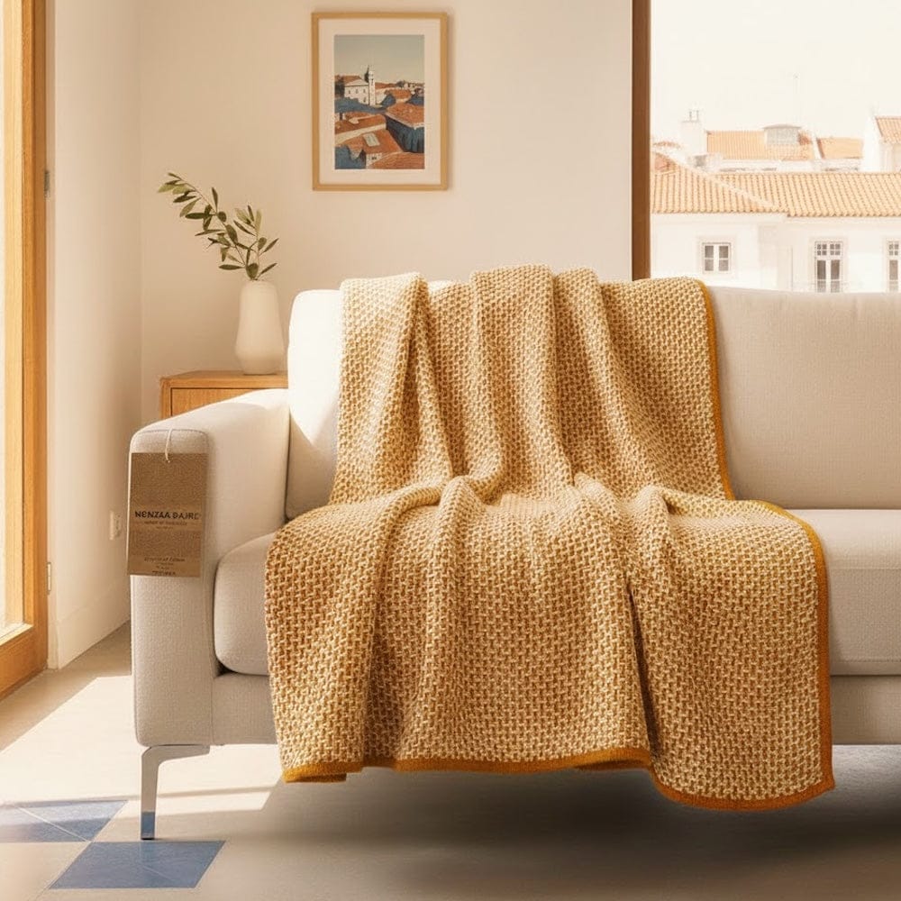 luisa-paix-o-linge-portugal-maxi-plaid-coton-ocre-220x170cm image 2