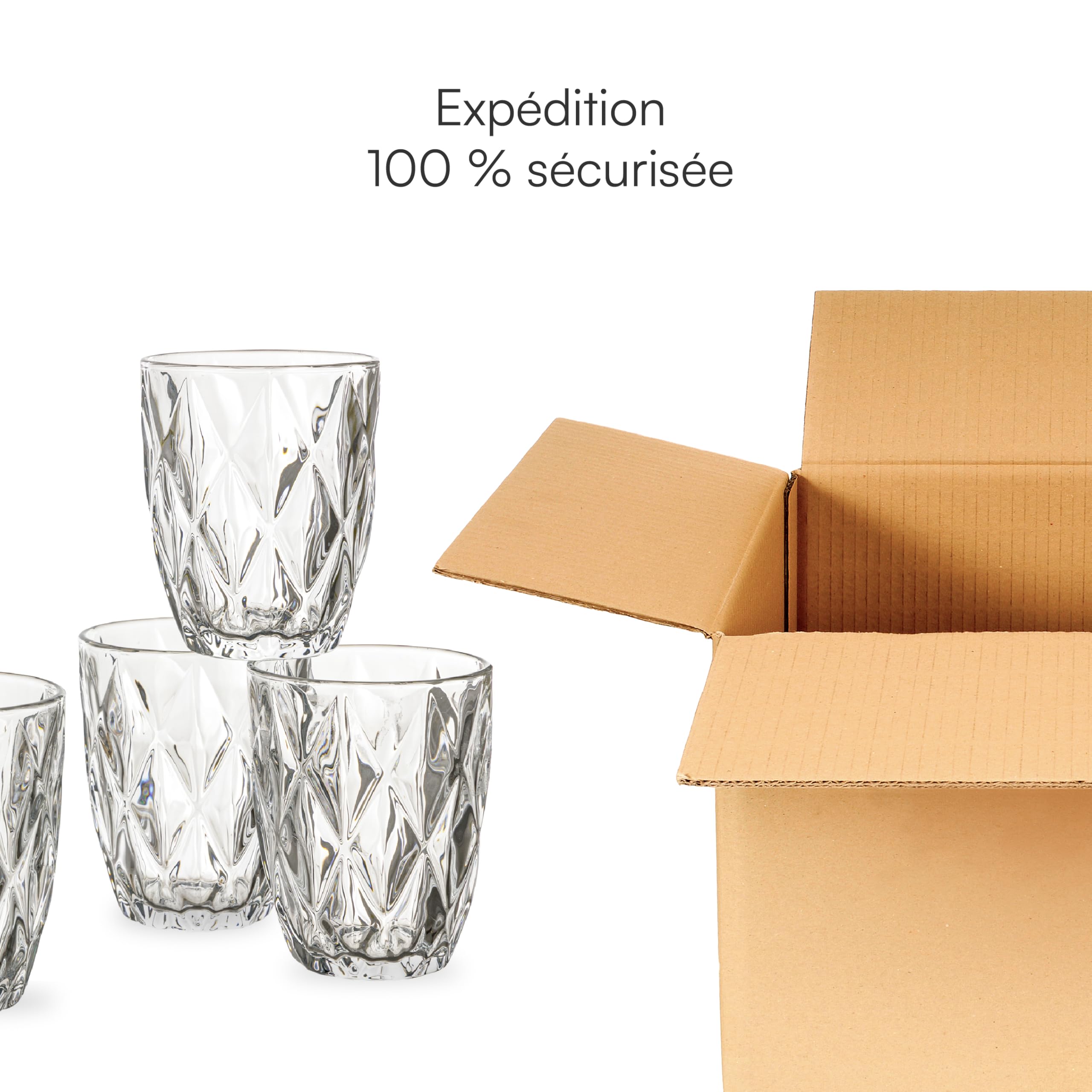 baroni-home-cucina-lot-6-verres-grands-losanges-30cl image 5