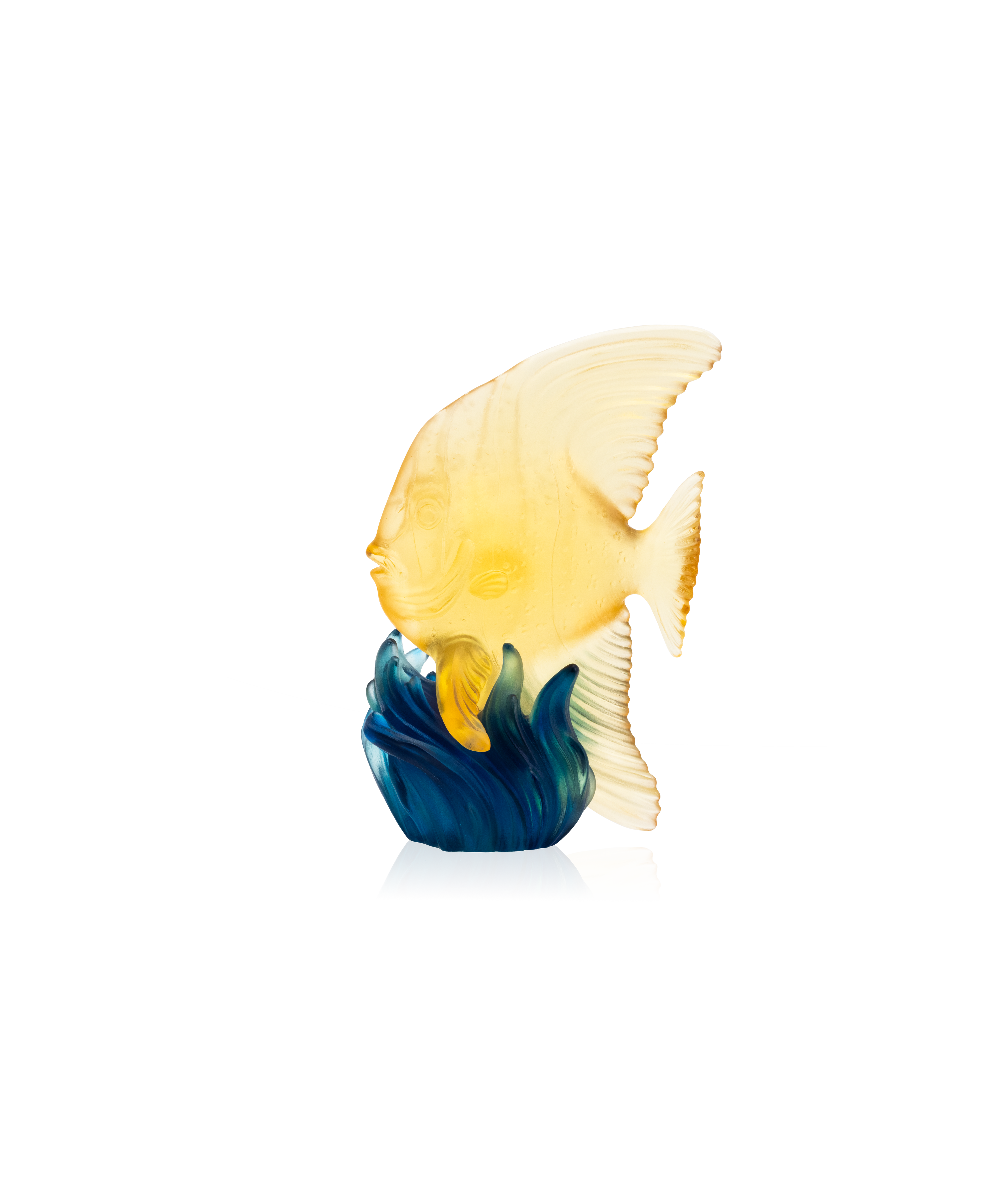 daum-univers-animalier-maya-platax-sculpture-moyen-mod-le-jaune-bleu image 1
