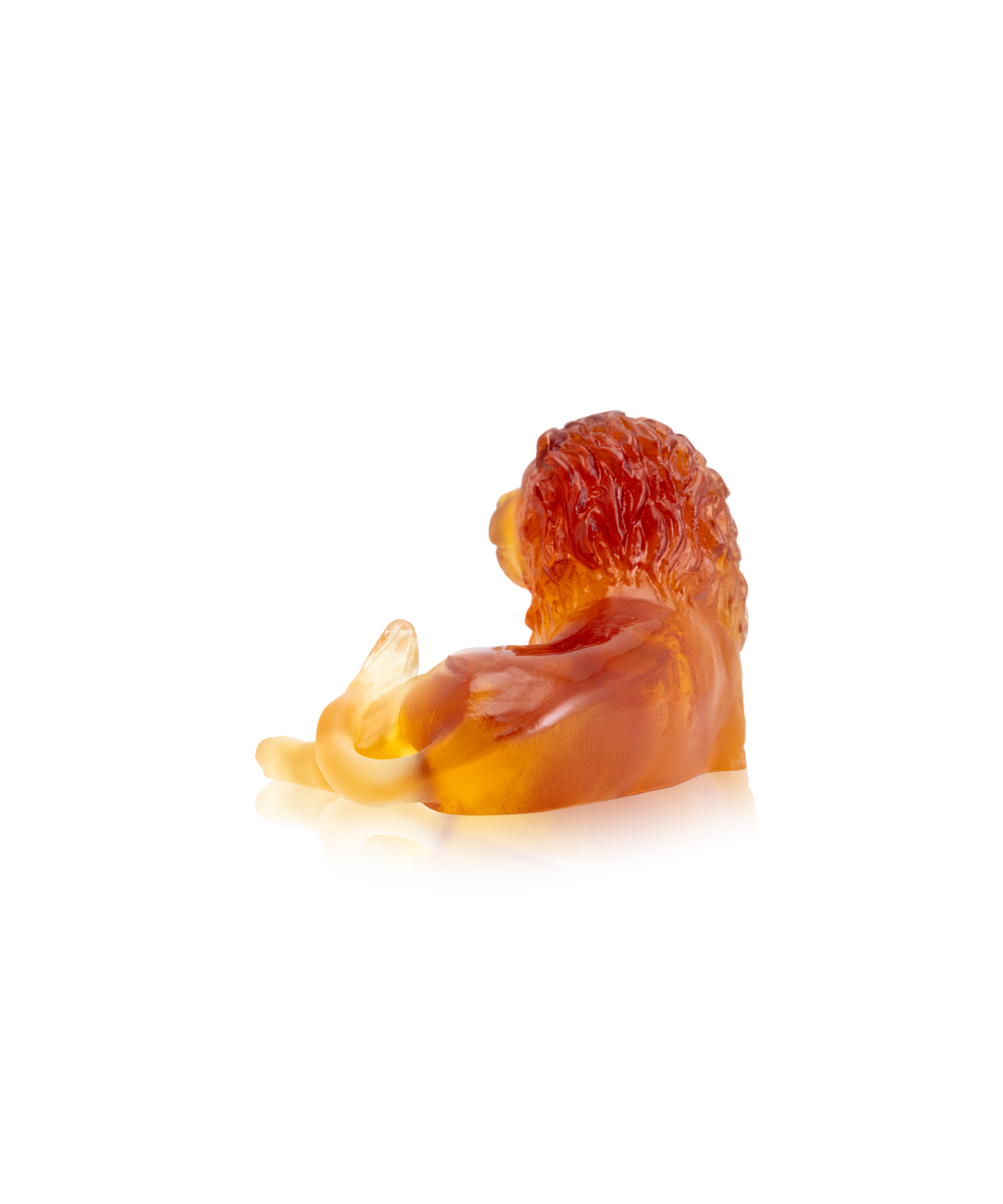 daum-univers-animalier-lion-sculpture-p-te-de-verre-ambre image 2