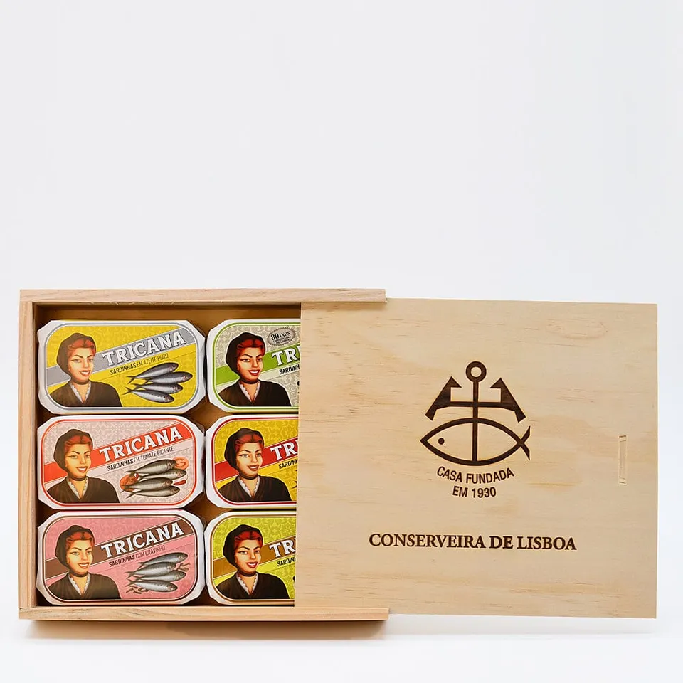 tricana-coffret-cadeau-6-conserves-sardines-portugaises-assorties image 1