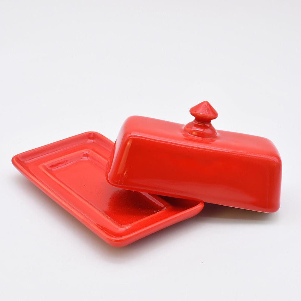 luisa-paix-o-vaisselle-portugaise-beurrier-c-ramique-rouge-20-cm image 3