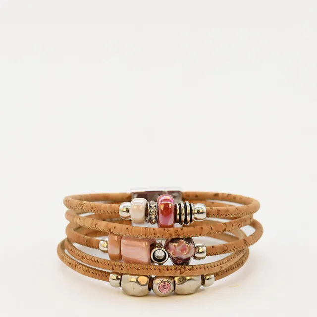 luisa-paix-o-bijoux-du-portugal-bracelet-li-ge-rose-5-brins image 1