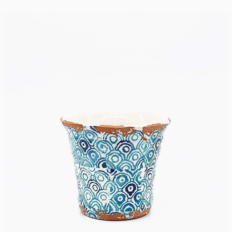 luisa-paix-o-alentejo-cache-pot-terre-cuite-turquoise-12cm image 1