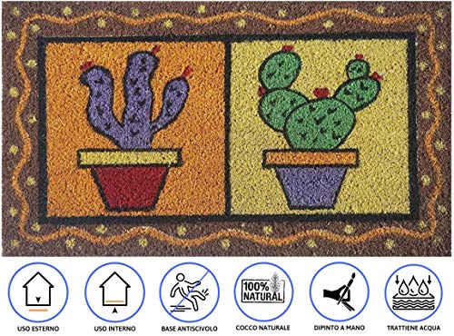 baroni-home-tapis-paillasson-coco-cactus-couleurs-vives-70x40 image 7