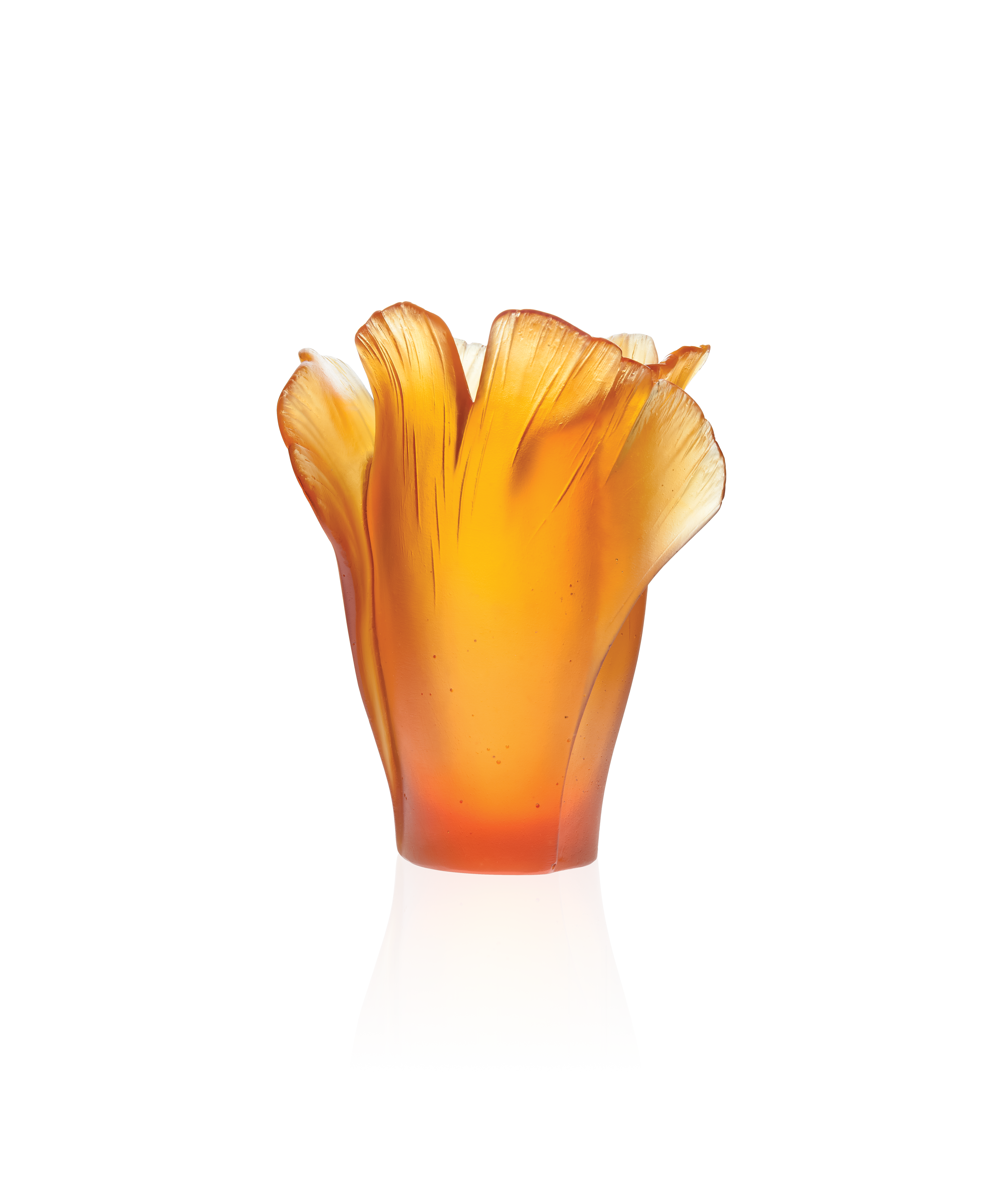 daum-univers-v-g-tal-ginkgo-vase-moyen-mod-le-ambre image 1
