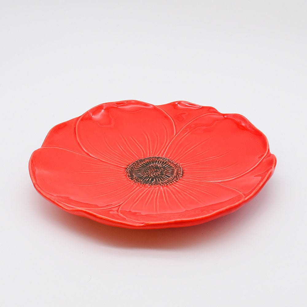luisa-paix-o-papoila-assiette-c-ramique-rouge-coquelicot-27-cm image 3