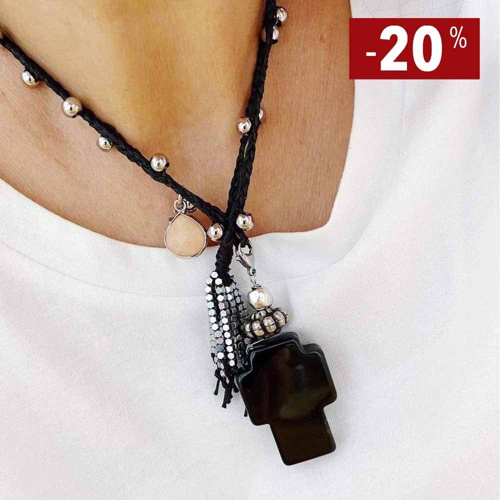 luisa-paix-o-collier-croix-pierre-noire-80-cm image 6