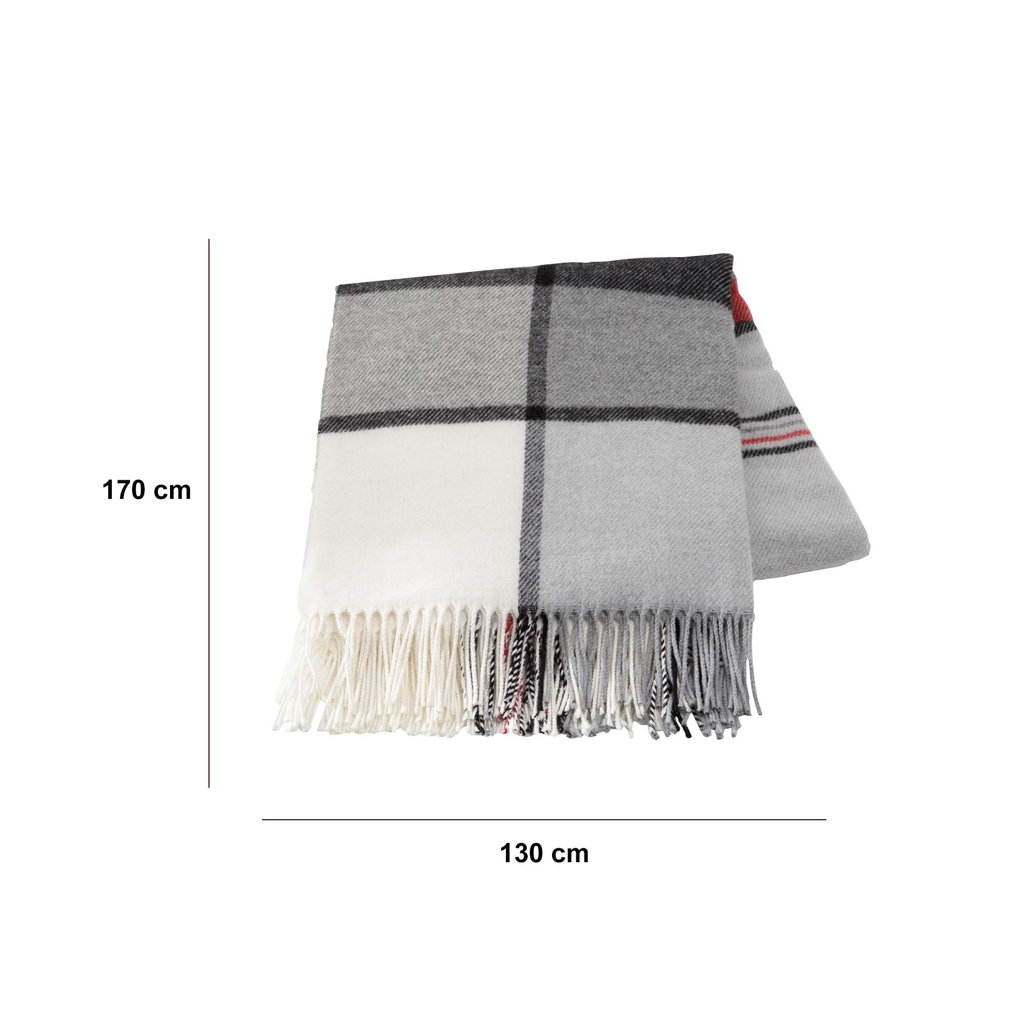 baroni-home-tessile-plaid-coton-carr-rouge-blanc-130x170 image 4