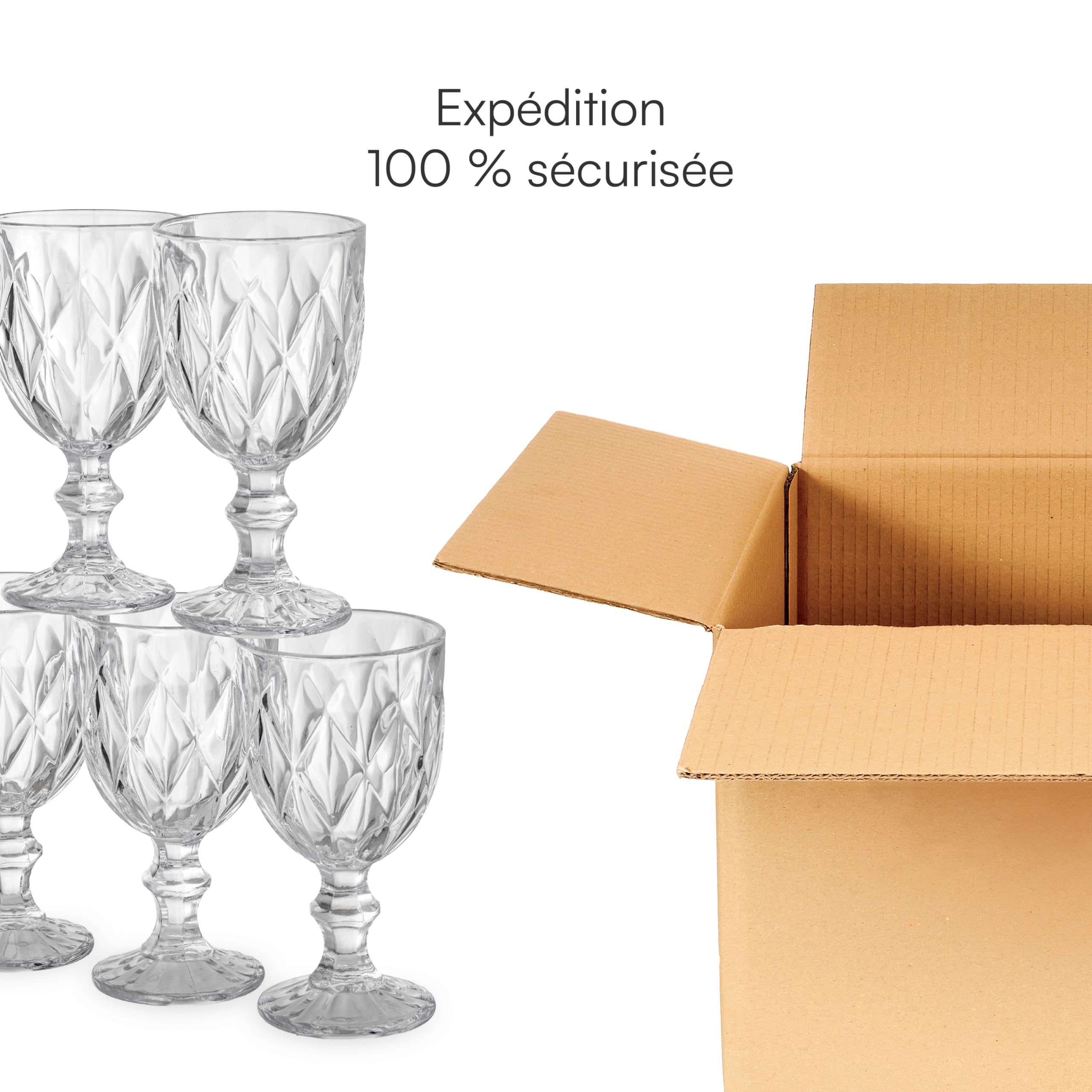 baroni-home-cucina-lot-6-verres-diamant-transparent-25-cl image 5