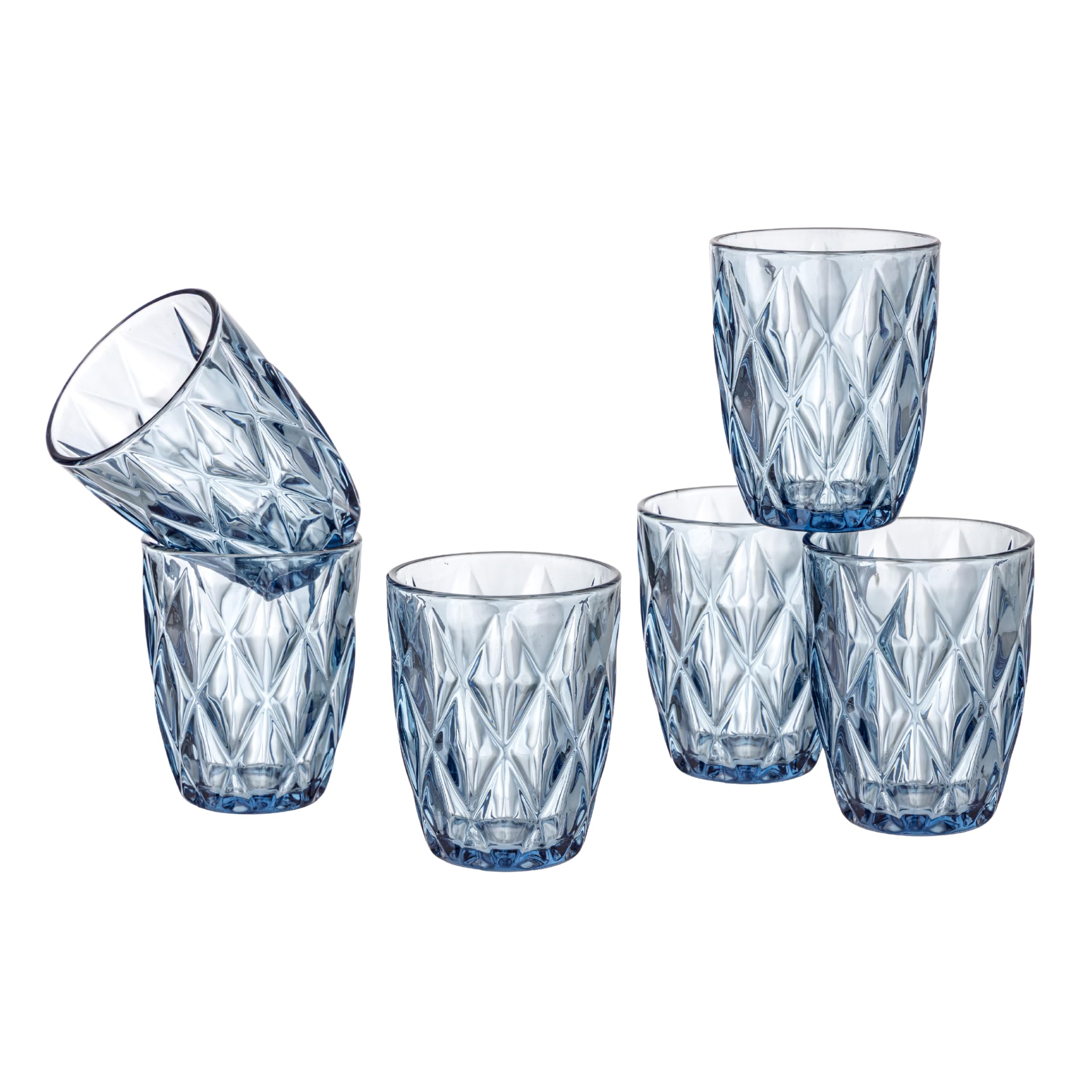 baroni-home-cucina-lot-6-verres-diamant-bleu-30-cl image 1