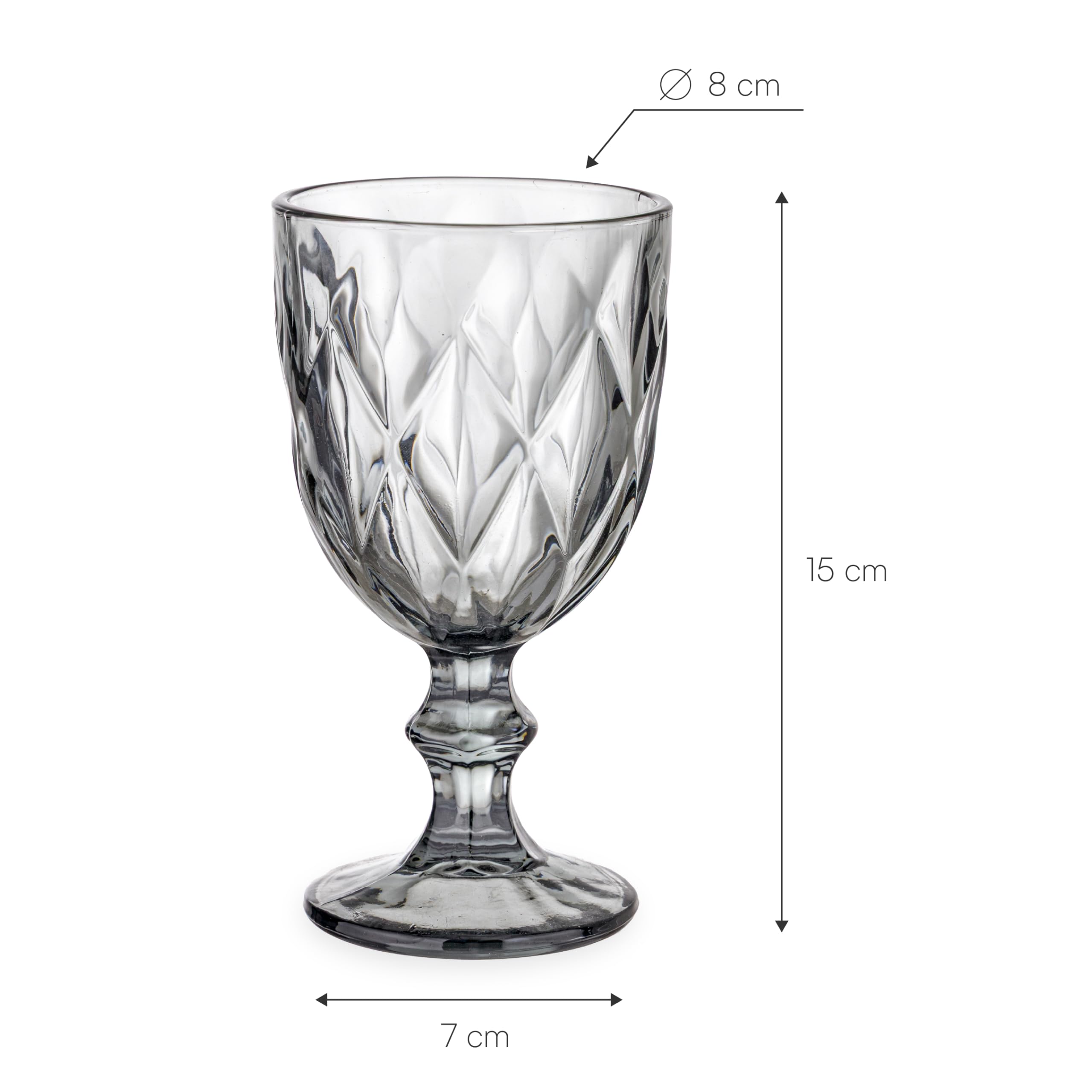 baroni-home-cucina-lot-6-verres-diamant-fum-25-cl image 3