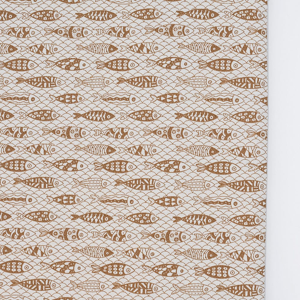 luisa-paix-o-sardinhas-nappe-coton-marron-200x150-cm image 1