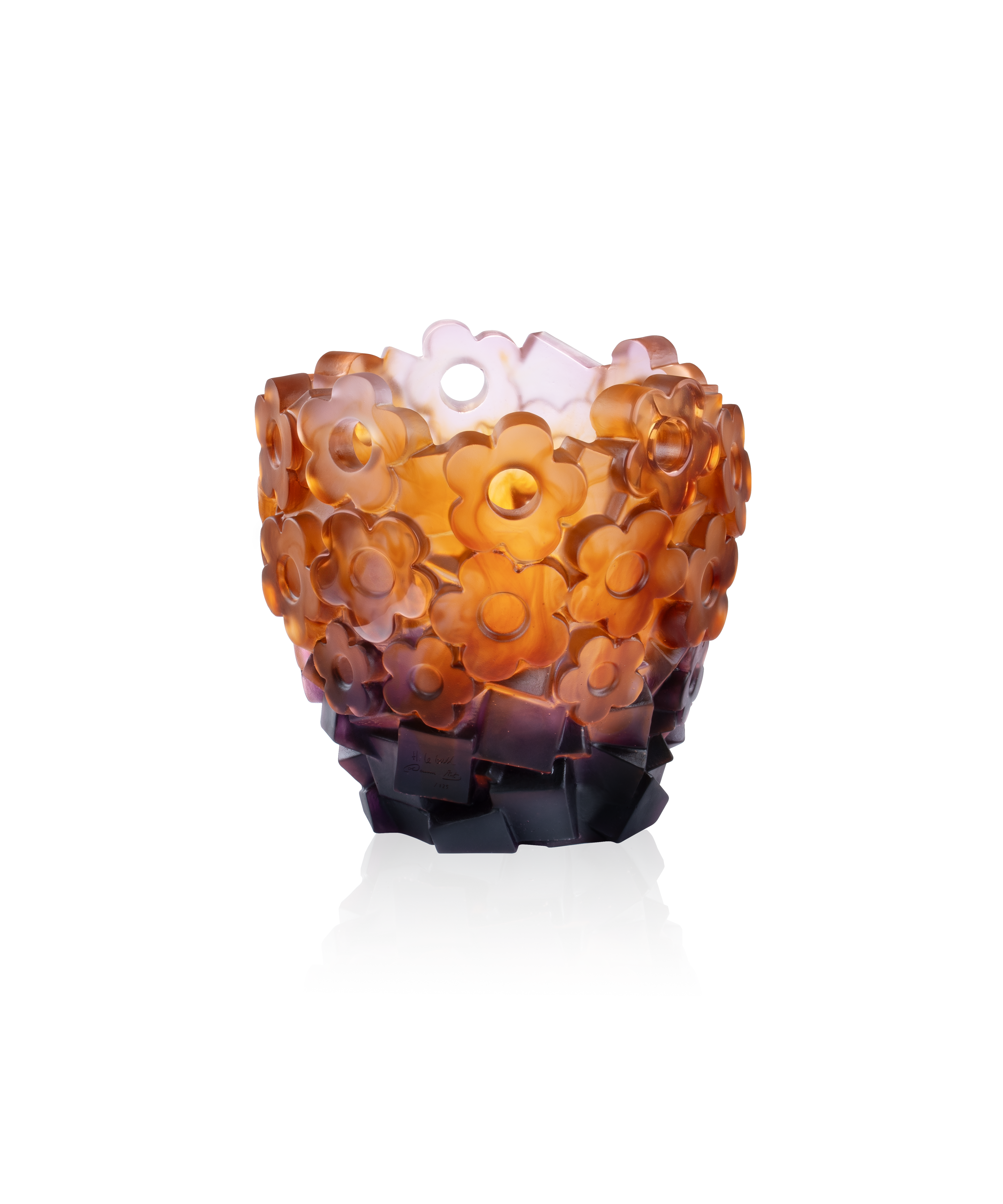 daum-art-cristal-blooming-rock-hubert-le-gall-vase-moyen-mod-le-125-ex image 1