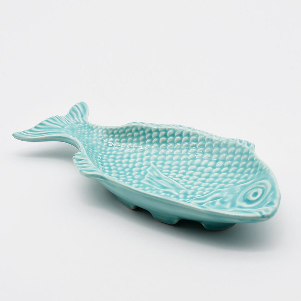 luisa-paix-o-plat-poisson-25cm-turquoise-en-c-ramique-fait-main image 3