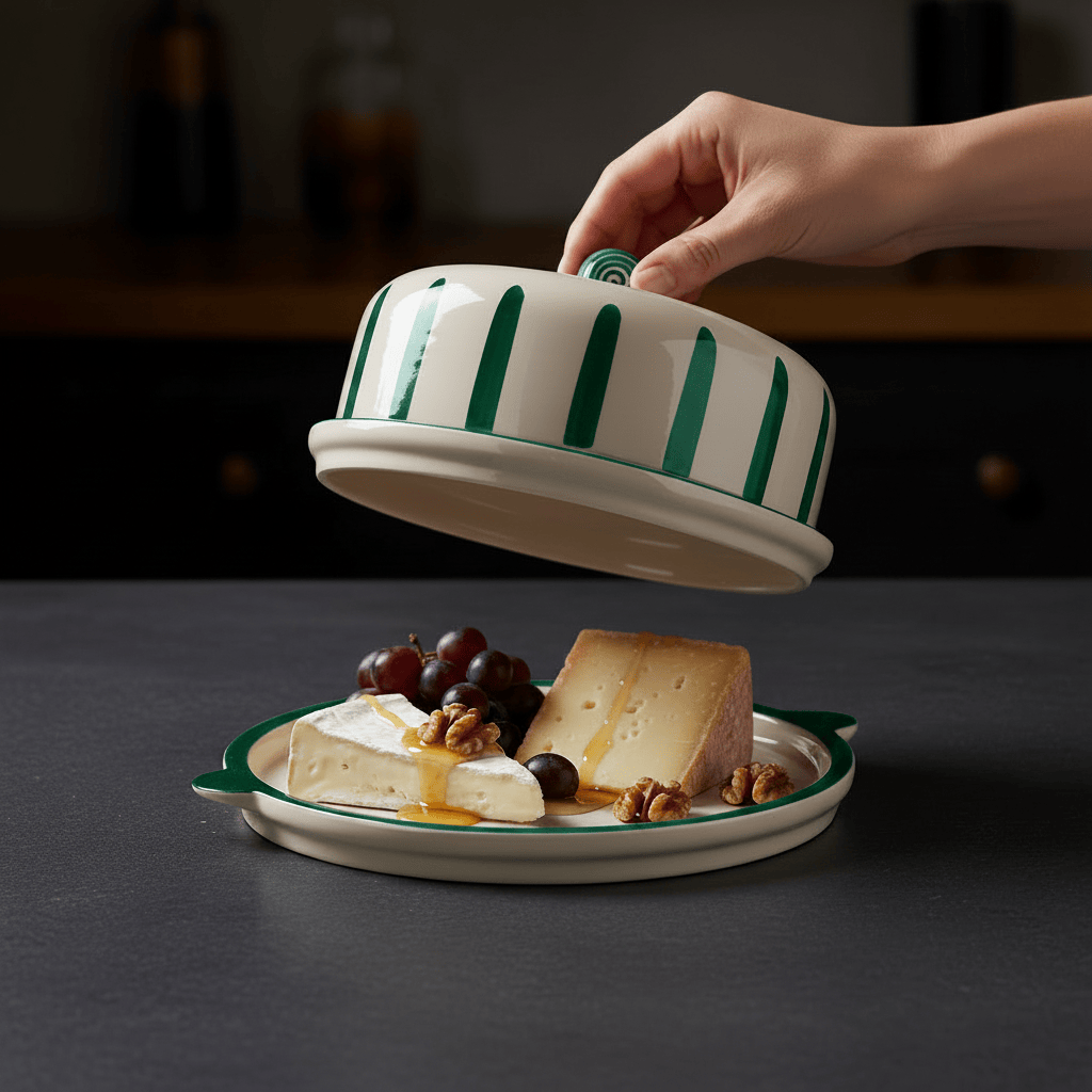 luisa-paix-o-costa-nova-mar-plateau-fromage-cloche-vert-24cm image 2