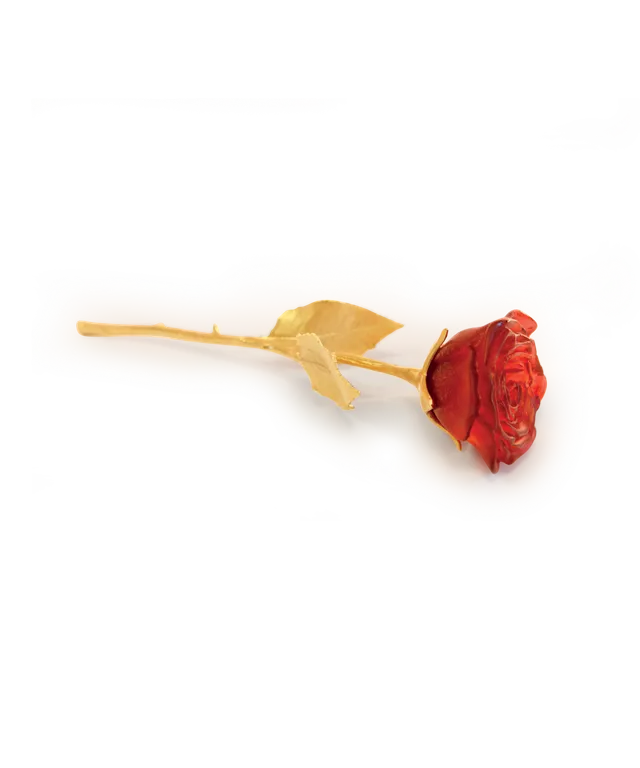 daum-rose-eternelle-fleur-cristal-rouge image 1