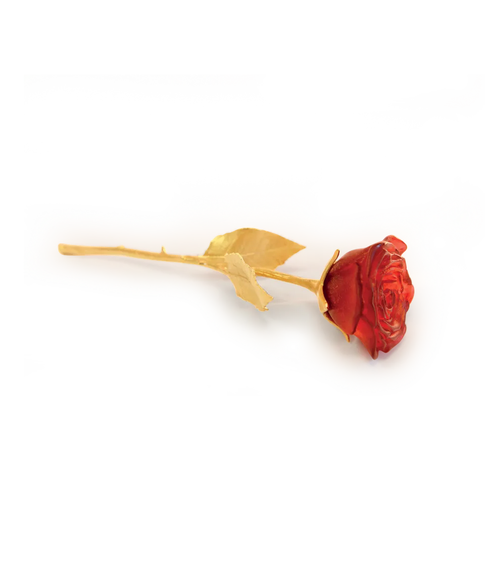 daum-rose-eternelle-fleur-cristal-rouge image 1