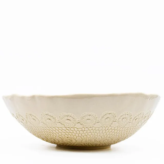 luisa-paix-o-vaisselle-portugaise-saladier-flores-beige-25-cm image 1