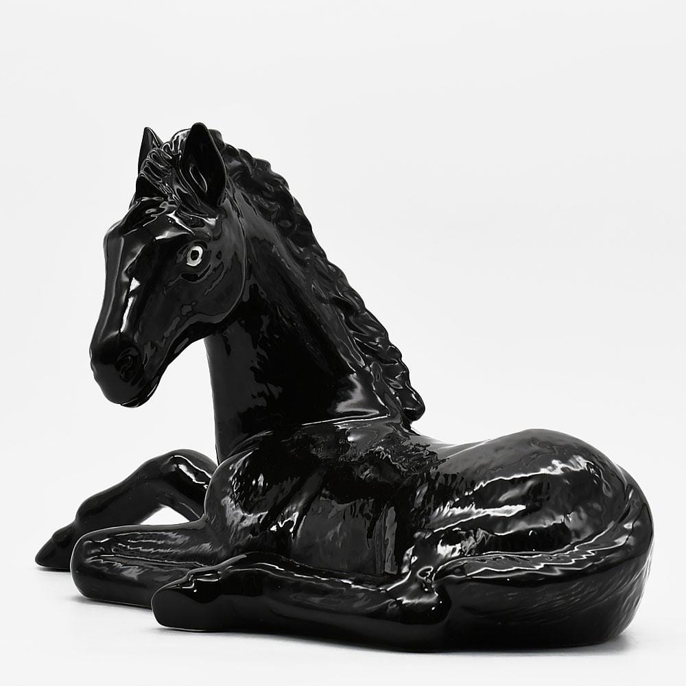 luisa-paix-o-cheval-statuette-c-ramique-noire-38cm image 3