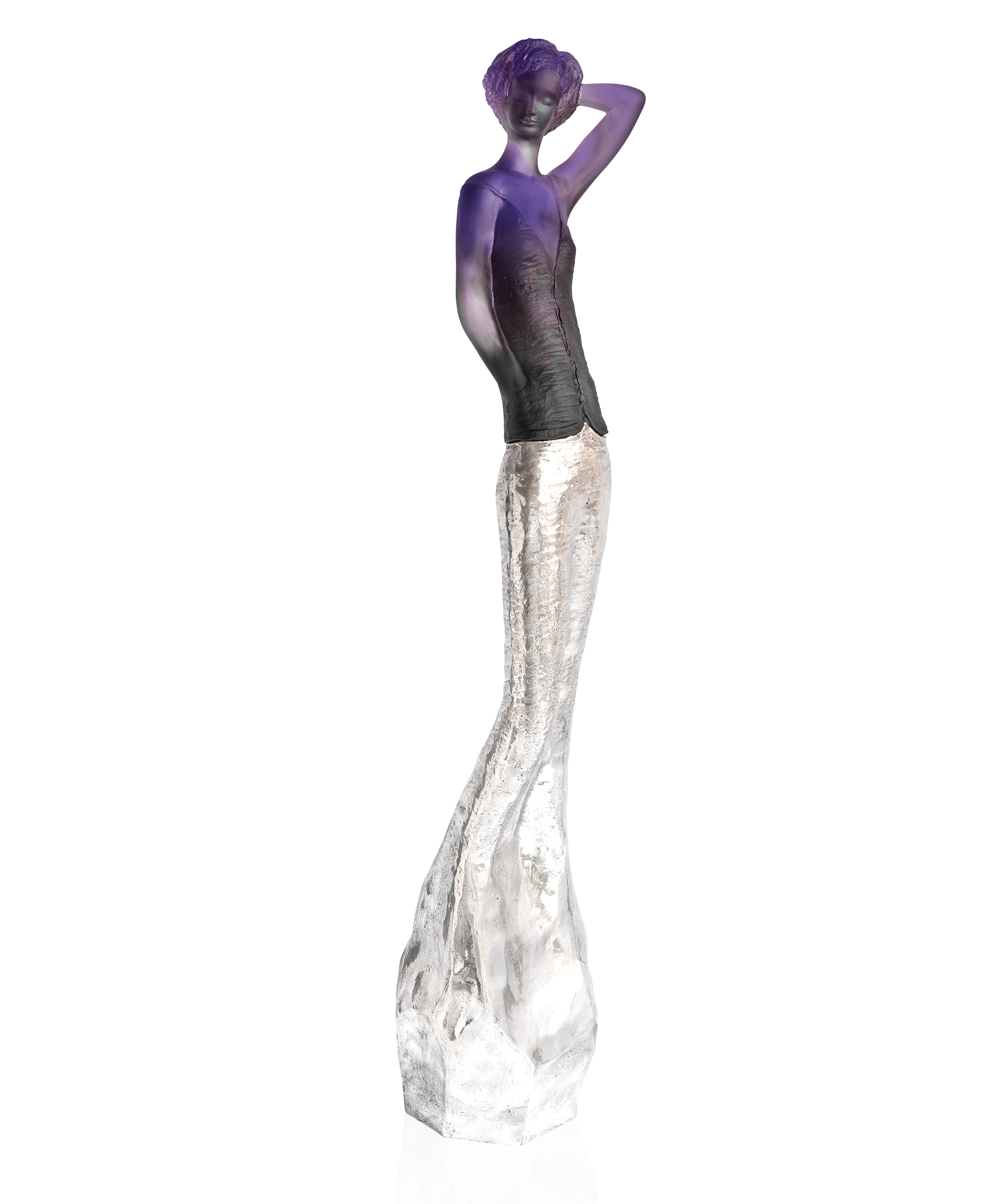 daum-in-s-sculpture-cristal-grise-violette-75-ex image 1