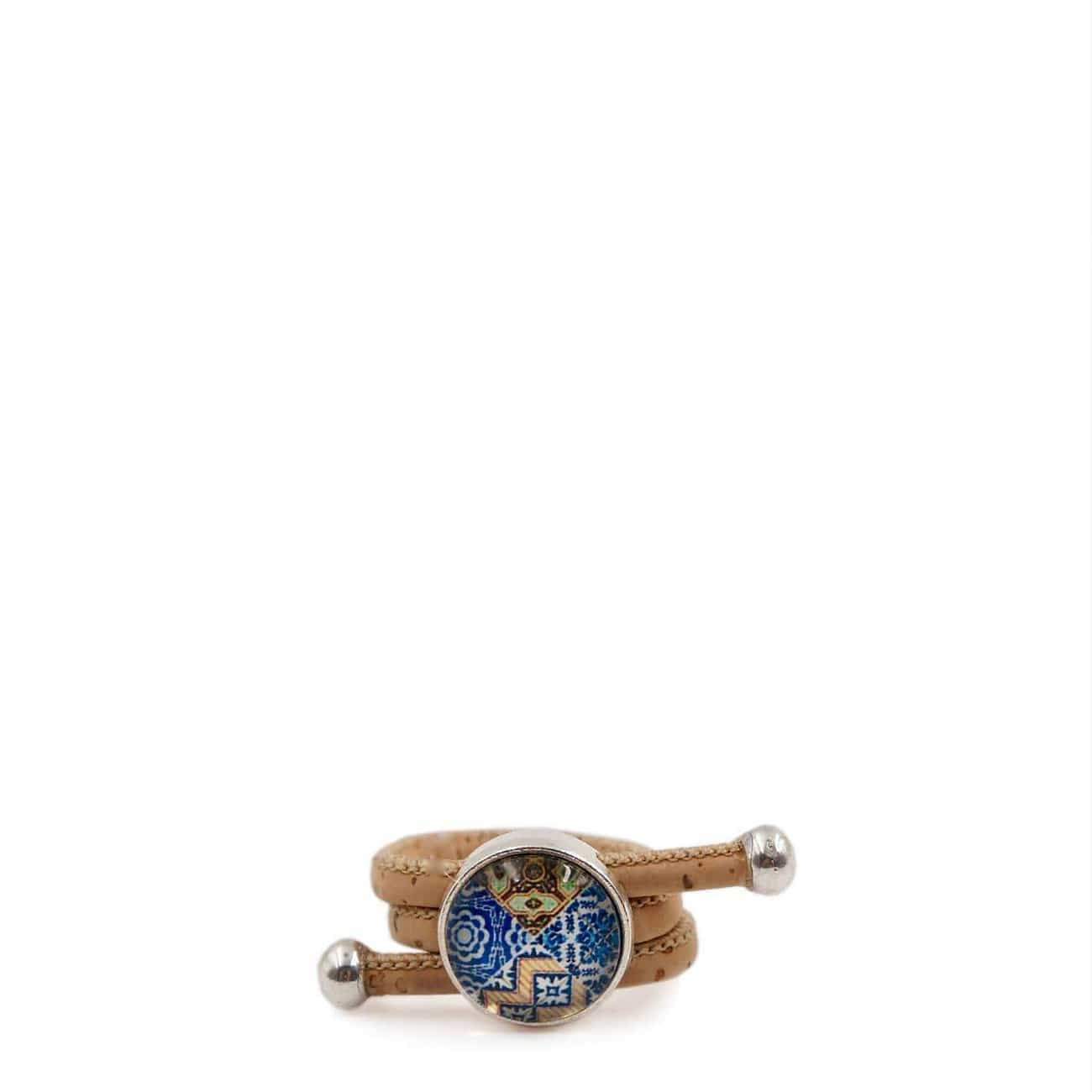 luisa-paix-o-azulejos-bague-ajustable-motif-bleu image 1