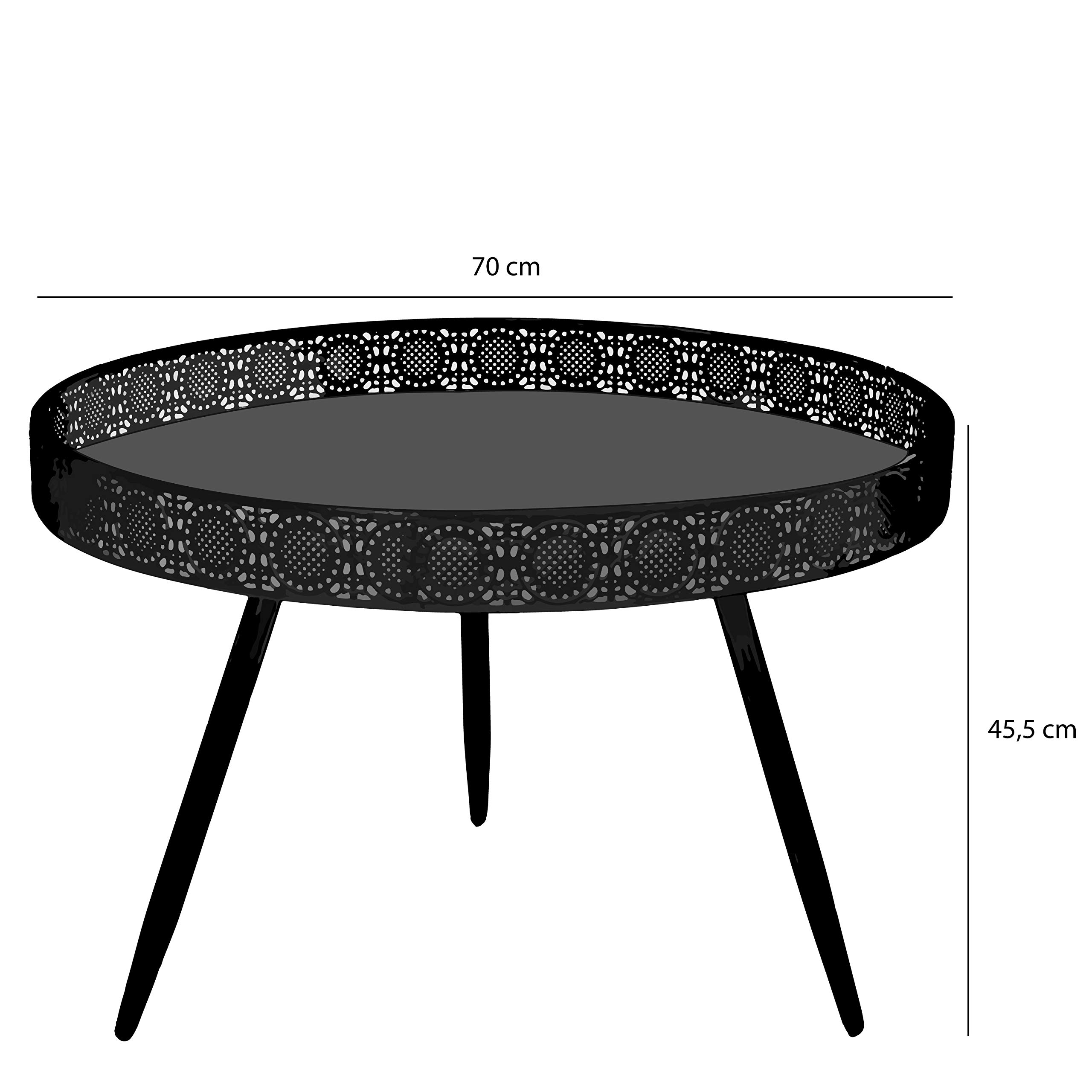 mica-lagune-table-d-appoint-fer-noir-70-cm image 2