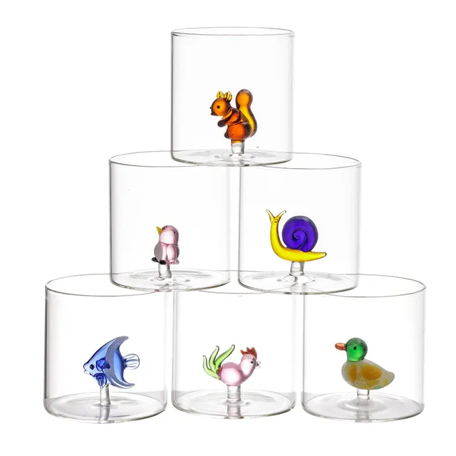 baroni-home-cucina-set-6-verres-borosilicate-animaux-32cl image 1