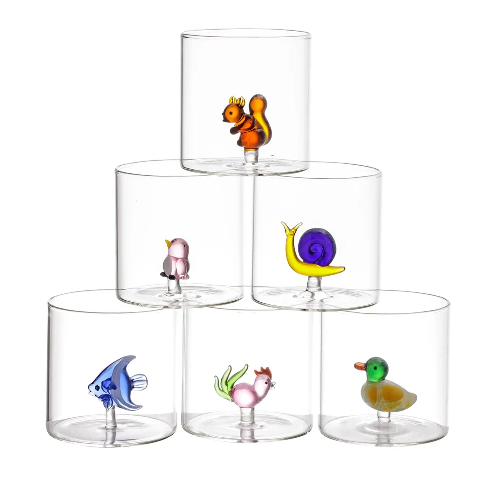baroni-home-cucina-set-6-verres-borosilicate-animaux-32cl image 1