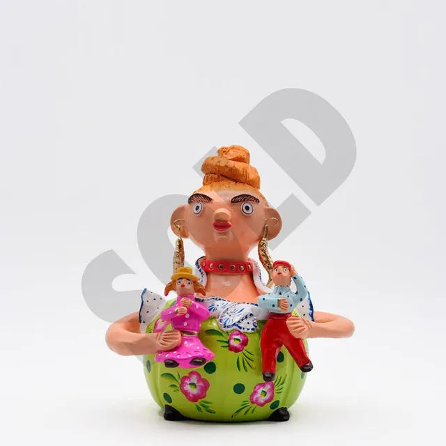 prazeres-c-ta-boneca-barriguda-25cm-statue-c-ramique-minho image 1