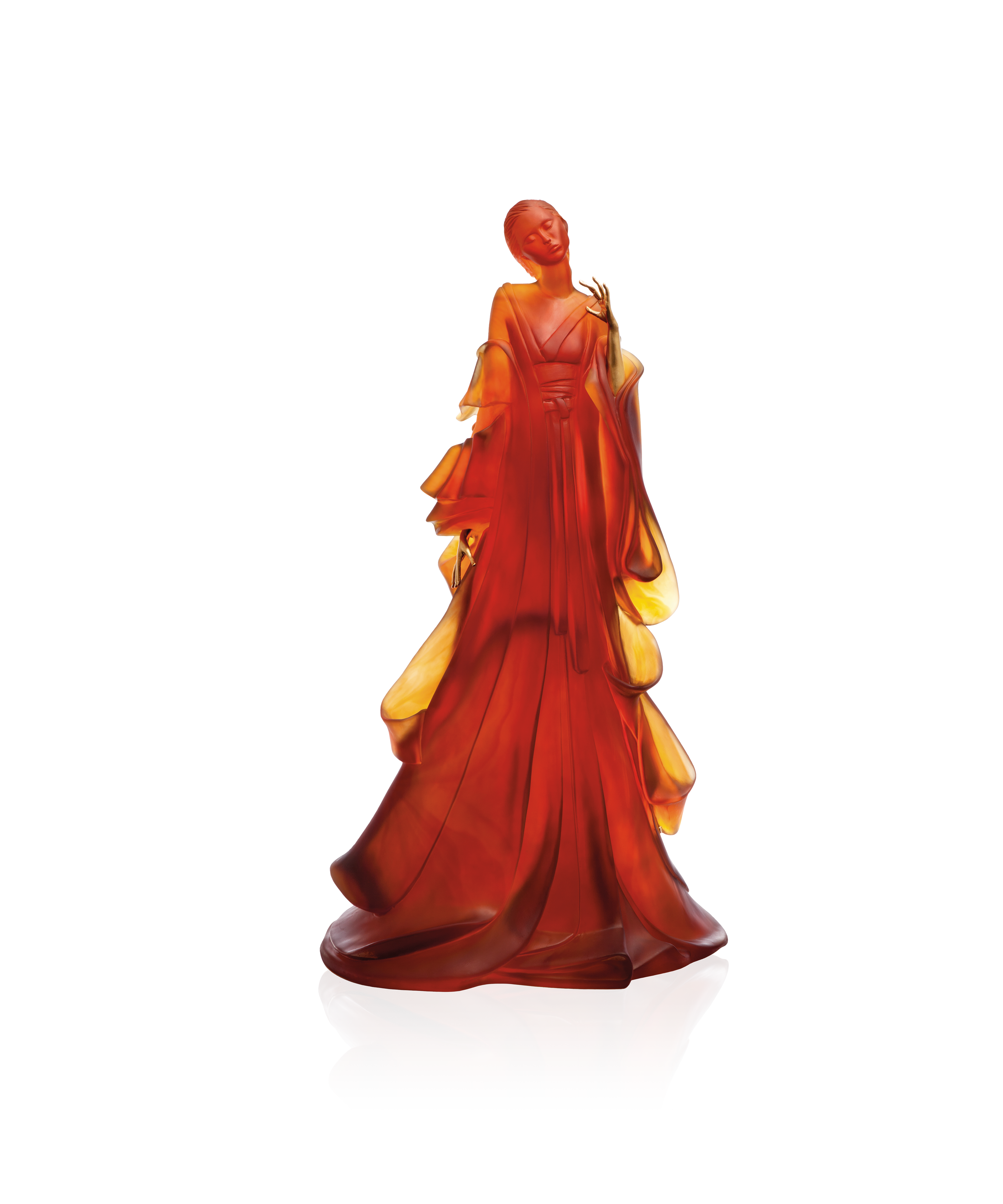 daum-art-cristal-kabuki-ambre-sculpture-375-ex-marie-paule-deville image 1