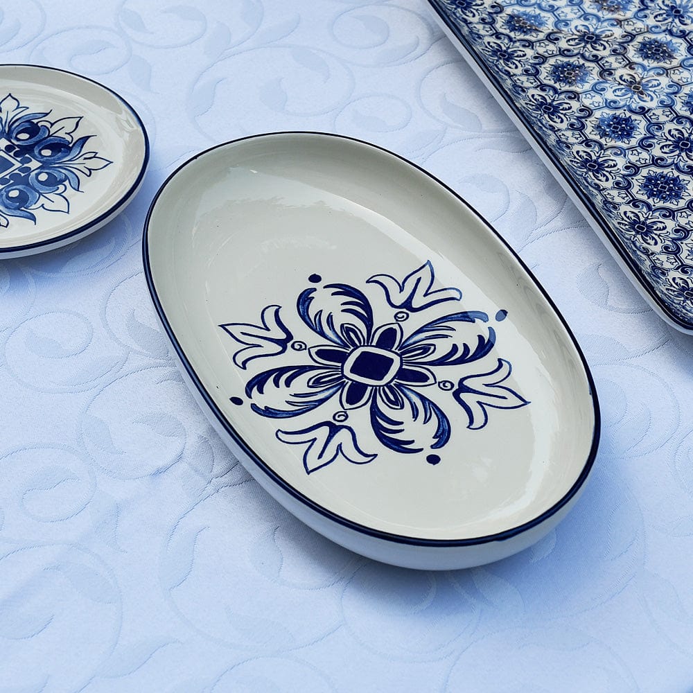 luisa-paix-o-floral-plat-ovale-24-cm-bleu-lave-vaisselle image 4