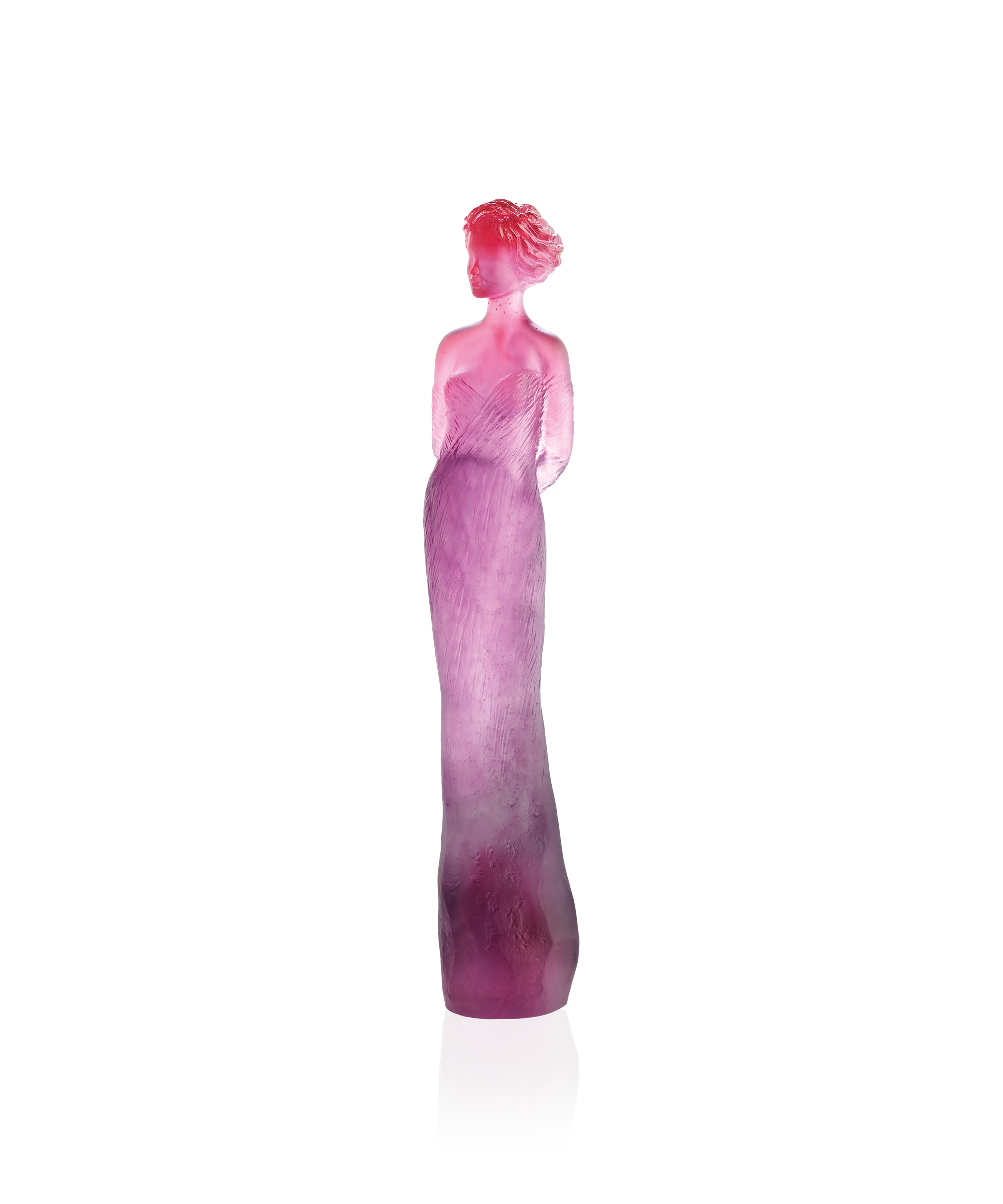 daum-margot-sculpture-femme-cristal-rouge-violette-375ex image 1