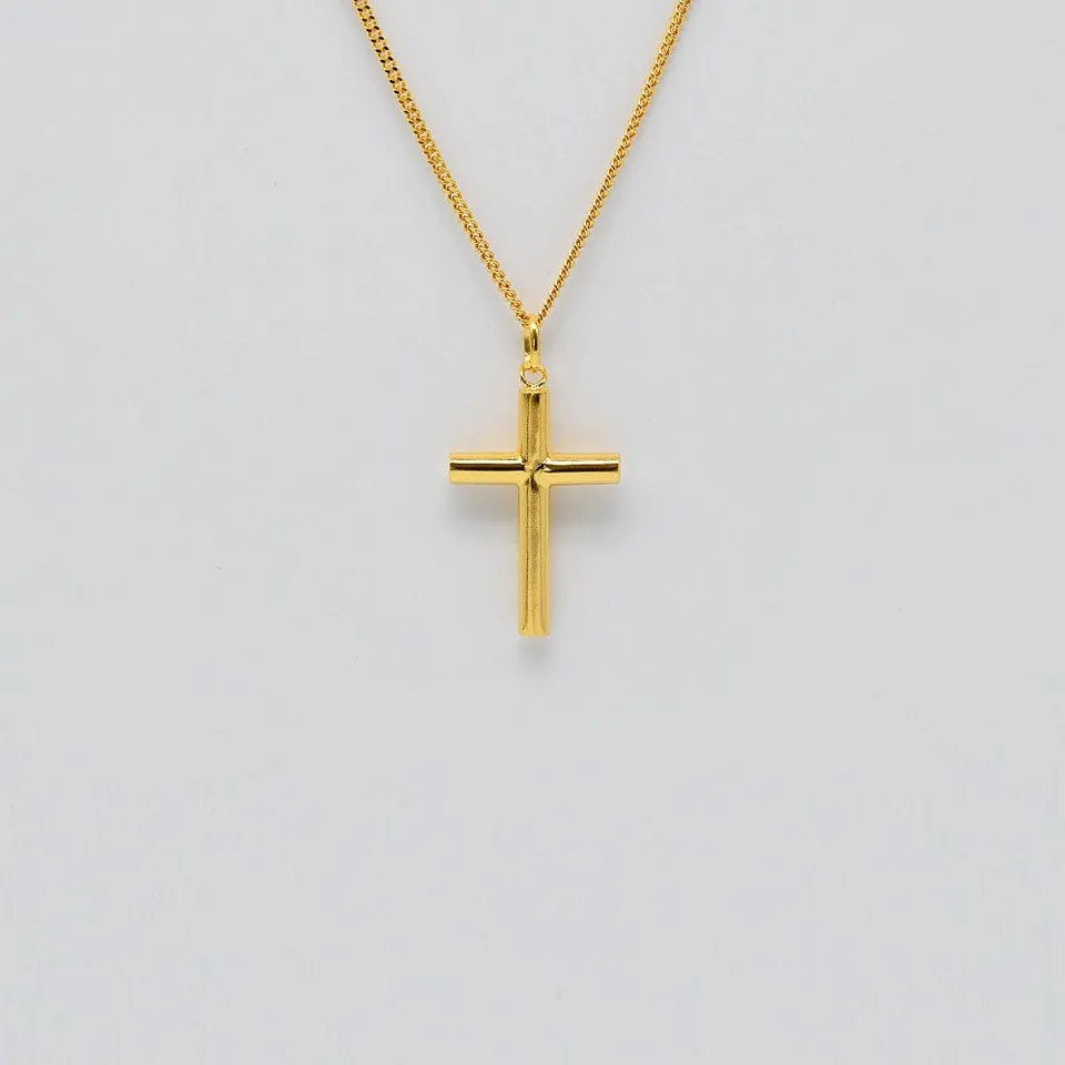 luisa-paix-o-cruz-i-collier-argent-dor-croix-55-cm image 1