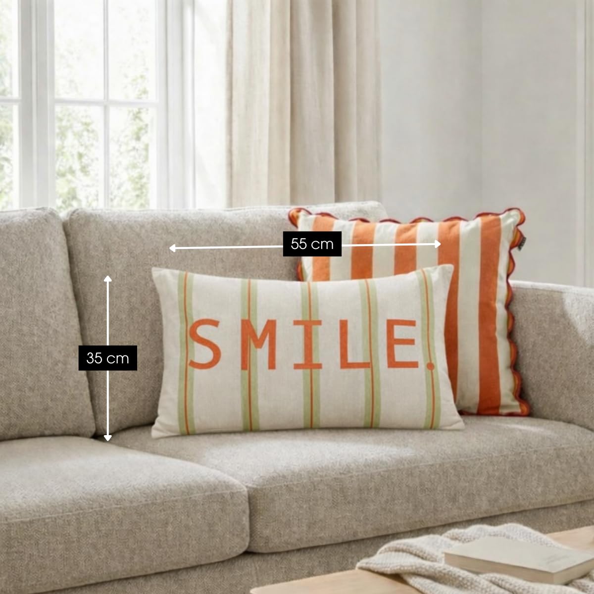mica-decorations-smile-coussin-d-coratif-55x35-vert image 2