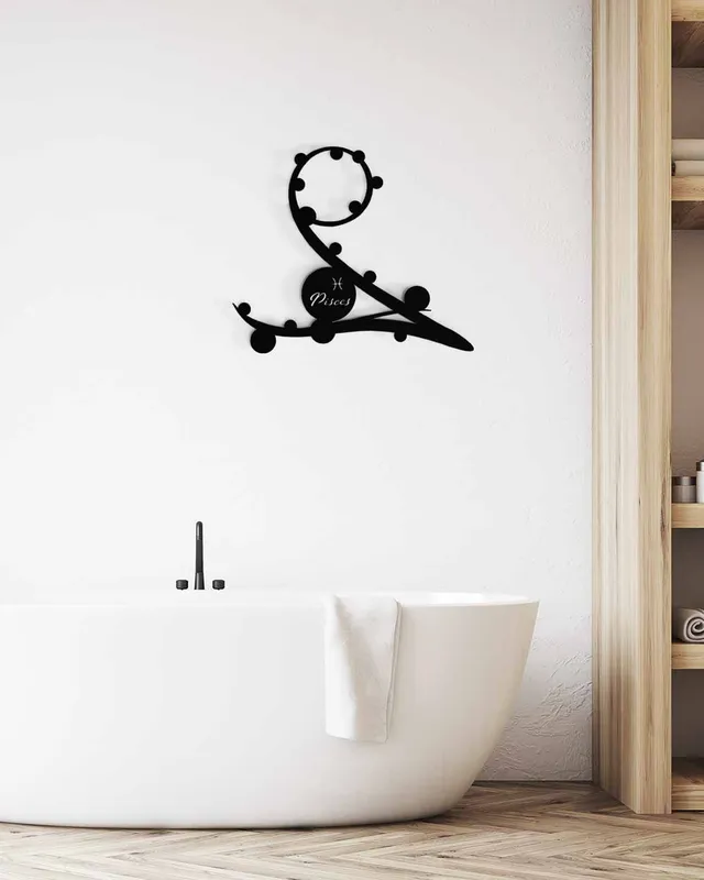 je-suis-art-signes-du-zodiaque-poissons-tableau-m-tal-noir image 1